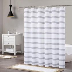 Auton Waffle Shower Curtains, Water Resistant Shower Curtains Hotel Quality for Bathroom, 72" x 72", Navy Blue, 1 Panel
