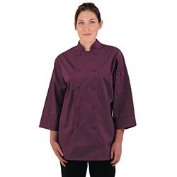 Chef Works - JLCL-BER-2XL - Veste de cuisine basique - Manches 3/4, XS, Merlot, 1
