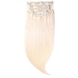 Just Beautiful Hair and Cosmetics Extensions capillaires à clip de fixation Cheveux naturels Remy 50 cm