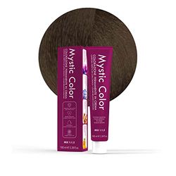 Mystic Color - Colore Castano Chiaro 5 - Tinta per Capelli - Colorazione Professionale in Crema a Lunga Durata - Con Cheratina Idrolizzata, Olio di Argan e Calendula - 100 ml
