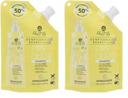 Alama Professional Eco-Refill Frequent Shampoo Detergente per Tutti i Tipi di Capelli, Formula con Vitamine per Capelli Sani, Vitali e Luminosi, 90% Ingredienti Naturali, Vegan, 100ml