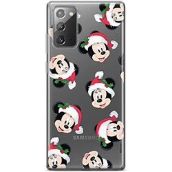 ERT GROUP mobiltelefonfodral för Samsung GALAXY NOTE 20 originalt och officiellt licensierat Disney mönster Mickey & Minnie 016 anpassad till formen på mobiltelefonen, gedeeltelijk transparant