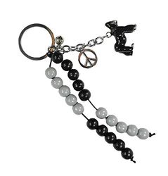 Pracht Creatives Hobby 5936-12025 Catena di rastrelli con anello portachiavi da disegnare da soli, gorilla, set artigianale con 20 perline di rastrelli, per l'inizio della scuola