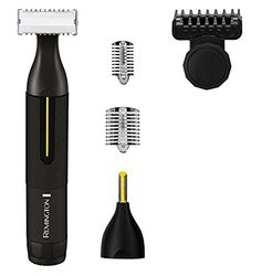 Remington Tondeuse Barbe Homme, Lame Durable, Rasage Précis à 0,15mm, 2 Têtes Rasage Interchangeables, Guide Précision 10 Longueurs Réglables, Etanche - HG4001 Omniblade
