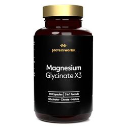 Magnesium Glycinate X3-90 Capsules - 3 in 1 Formula - Bisglycinate | Citrate | Malate - Protein Works