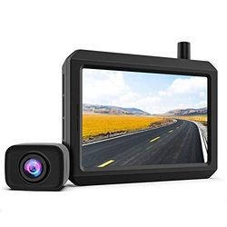 Cargoplay K7PRO Digitale Draadloze Achteruitrijcamera Met Stabiel Signaal, Ondersteunt 2 Camera'S, 5 Inch Hd-Monitor, Ip68 Waterdichte Camera, Nachtzicht, Geschikt Voor Veel Automodellen