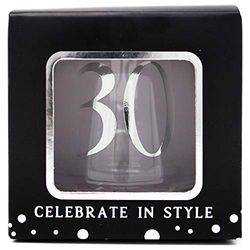 Celebrate in Style Stemless 30, Birthday Wrapped, Engraved Wine Glass, Personalised Gift