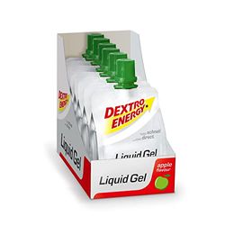 Dextro Energy Gel líquido, maçã, Apple, 6 x 60 ml (6 unidades), gel de energia para desportos de resistência, VEGAN – Gel de fitness para viagens