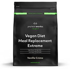 Sustitutivo de Comida Dietético Vegano Extreme | Batido bajo en calorías para perder peso | Vitaminas & minerales esenciales | THE PROTEIN WORKS | Crema de Vainilla | 1kg