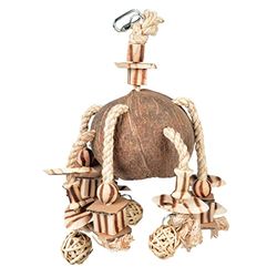 duvoplus, Coconut Jungle Pendentif Boules de saules & Blocs en Bois 35x20x15cm Couleur Bois, Oiseaux, Couleur Bois, Oiseaux