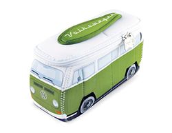 BRISA VW Collectie - Volkswagen Neopreen Universele Make-Up Cosmetica Cultuur Reizen Apotheek Tas Etui T2 Bulli Bus (Groen & Wit/Klein)