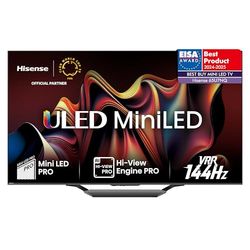 Hisense TV 65" Mini-LED 4K 65U72NQ, Smart TV VIDAA U7, Dolby Vision IQ, HDR 10+ Adaptive, 144Hz Game Mode PRO, Alexa Built-in, VIDAA Voice, Tuner DVB-T2/S2 HEVC 10, lativù 4K, 65'', 2024 U7 144Hz