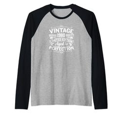 Vintage 1980 Camiseta Manga Raglan