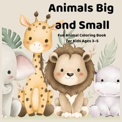 Animals Big and Small: Fun Animal Coloring Book for Kids Ages 3–5