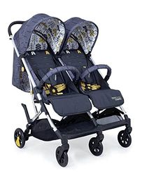 Cosatto Woosh Double Stroller – Lightweight Pushchair From Birth to 15kg, Twins or Siblings - One-hand Fold, Compact, Independent Seats (Fika Forest)