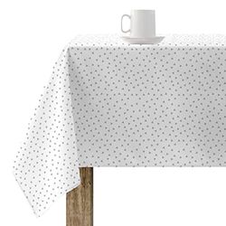 BELUM | Tablecloth NO Rubber Gala Grey, Tablecloth 250x140cm, Resinated Stain Resistant Tablecloth, Antibacterial Tablecloth, Made Tablecloth Organic Fabric, 100% Organic Cotton Tablecloth
