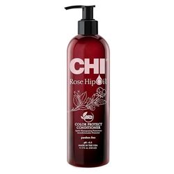 CHI Rosehip Oil, Colour Protecting Conditioner for Coloured Hair | Moisturizing longer lasting haircolor protector | Shiny hair | Sulfate Free | 92% Natural Ingredients, Paraben Free, 340 ml