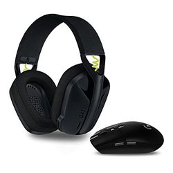 Logitech G305 Souris Gamer sans Fil, Capteur Gaming Hero, Noire, with G435 Lightspeed et Bluetooth sans Fil Casque Gaming, Noir