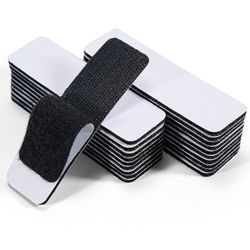 30 stycken självhäftande kardborreband, extra starka 3 cm x 10 cm, dubbelsidigt kardborrband med kardborreband, för tyg, fastsättning, organisering och förvaring, svart
