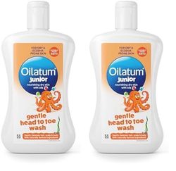 Oilatum Daily Soothe & Protect Junior Head to Toe Wash for Dry, Sensitive and Eczema Prone Skin 300ml (Pack of 2)