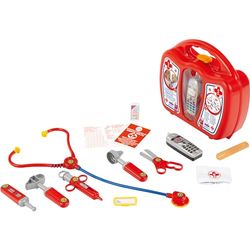 Theo Klein 4350, Mala de médico com telemóvel, com estetoscópio, seringa, inclui telemóvel a pilhas com som, medidas 27 cm x 24 cm x 10 cm, brinquedo para crianças a partir de 3 anos