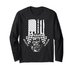 Drag Racing Mi Spoglio nei fine settimana American Muscle Maglia a Manica