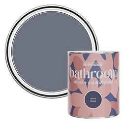 Rust-Oleum Grey Moisture Resistant Bathroom Wood and Cabinet Paint in Gloss Finish - Marine Grey 750ml