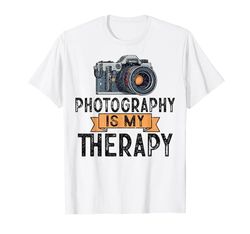 La fotografía es mi terapia - Fotógrafo Fotografía divertida Camiseta