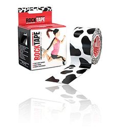 RockTape Bande Kinésiologie, Élastique et Ruban Adhésif, Récupération Musculaire, Vache Imprimer, 5cm x 5m/2" x 16.4'