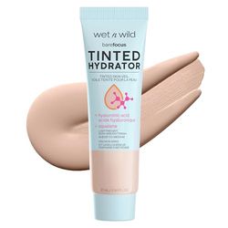 Wet n Wild, Bare Focus Tinted Hydrator, Färgad Återfuktande Kräm, Strålande Hud, Ljus till Medium Täckning, Halvmatt Finish, Hyaluronsyra och Vegansk Formula Berikad med Squalane, Fair