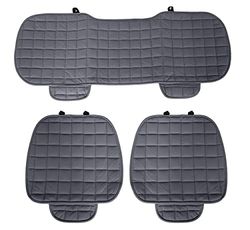 Auto Accessori Lupex - Housse de siège de Voiture Universelle 3 pièces, Protection de siège 2 Avant et 1 arrière, Gris, Protection Confort du Coussin intérieur de l'automobile