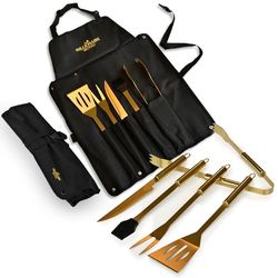 mikamax – Millionaire BBQ Tools – Set Grill 5 Pezzi – Set di Strumenti per Barbecue – Set di Utensili per Barbecue – Accessori per Grigliare BBQ – per Chef, Campeggio, Cucina, Feste