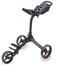 Bag Boy Carrinho de golfe Compact de 3 rodas, preto/vermelho