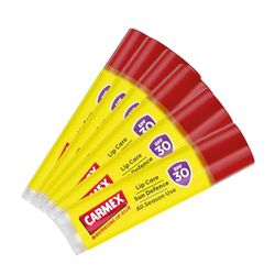 Carmex Sun Defence Lip Balm Stick Set | SPF 30 Sun Protection | Soothes & Protects Sun-Exposed Lips | Intensely Hydrating Summer Lip Care Formula |Non-Sticky & Water-Resistant (Pack of 6)