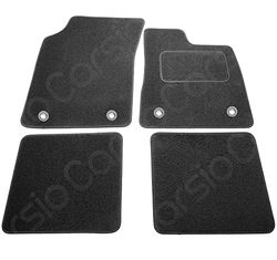 Carsio Carpet Car Mats For Chrysler Ypsilon 2011 2018 4 Piece Set Tailored Fit Floor Mat Complete Accessory Black Custom Fitted - All Weather, Anti-Slip Backing & Black Trim