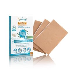 Puressentiel Muscles & Joints - Cryo Pure Cold Patches with 14 Essential Oils - Cooling Effect for Comfort - for Use on Wrists, Elbows, Backs, Thighs, Knees, Calves, Ankles - 3 Patches