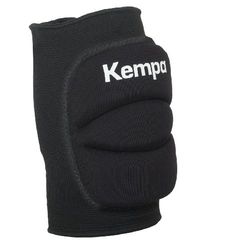 Kempa KNEE INDOOR SUPPORT PADDED, protetores de joelho para andebol, voleibol, etc., protetores de joelho para homens, mulheres, crianças, protetores, 1 par, preto