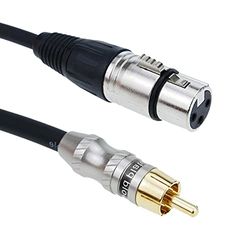 BeMatik - Audiokabel microfoon XLR 3pin vrouwelijk naar RCA mannelijk 3m