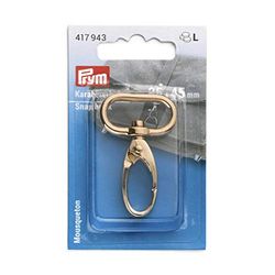 Prym Karabinerhaken 25 x 45 mm New Gold Moschettone, Lega di Zinco