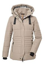 G.I.G.A. DX Femme Veste matelassée avec capuche amovible/veste fonctionnelle aspect duvet GW 25 WMN QLTD JCKT, light beige, 40, 39930-000