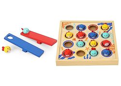 AB Gee abgee 921 TY278A EA Wooden Balance Stacker-Animals, Red
