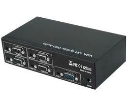 VGA video splitter 1 x 4 met audio