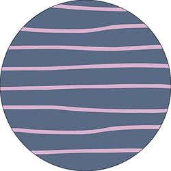 Bonateks, Runt digitalt tryckt musmatta, halkfri undersida, för kontor och hem, diameter: 22 cm