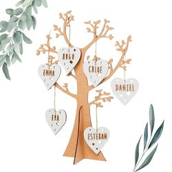 WONDEE Árbol de la Vida Personalizado Decorativo [4 Modelos] Regalos Originales para Mujer Personalizados, Regalo Día de la Madre, Regalos Originales Navidad, Cumpleaños para Madres, Abuelas y Esposas