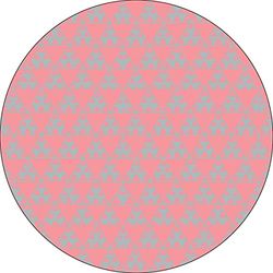 Bonateks, Alfombrilla Redonda Impresa Digital, Base Antideslizante, para Oficina y hogar, diámetro: 22 cm