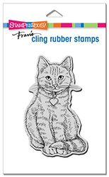 Stampendous Zittend Kitty Cling Rubber Stempel, ONE