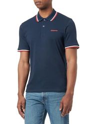 JACK & JONES JJCAMPA Polo SS, Navy Blazer/Print: Small, XL