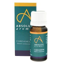 Absolute Aromas Olio Essenziale di Cardamomo 10 ml - 100% Puro, Naturale, Non Diluito, Vegano e Cruelty Free - Per Uso in Diffusori e Miscele per Aromaterapia