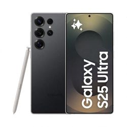 Samsung Galaxy S25 Ultra AI Smartphone, Galaxy AI, 12GB Memory, 1TB Storage, 200MP Camera, S Pen Included, Titanium Black, 3 Year Manufacturer Extended Warranty (UK Version)