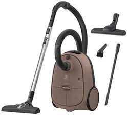 Electrolux EB61C3WBL Aspirapolvere con sacco, Serie 600, Elevata Filtrazione, Aspirapolvere Potente 750W, 3,5L Capacità Sacchetto, Aspirapolvere a traino, Silenzioso 75 dB, Marrone noce